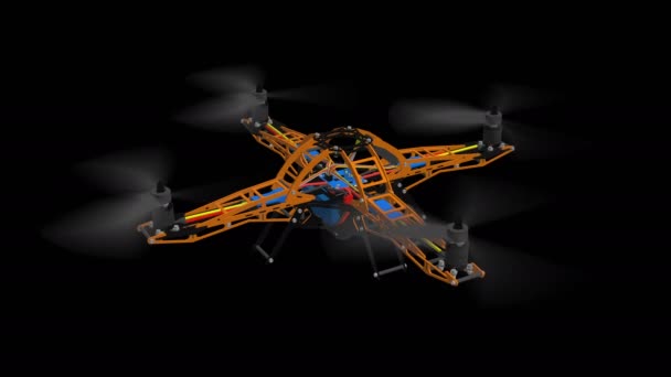 Animation Der Drohne Original Modell Drone1 Von Flex Cad Ist — Stockvideo