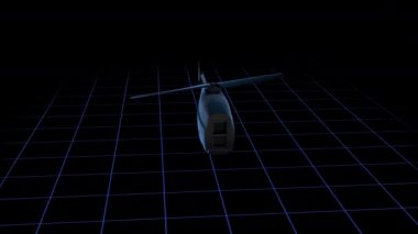 Siyah arkaplanda 3B model animasyonu