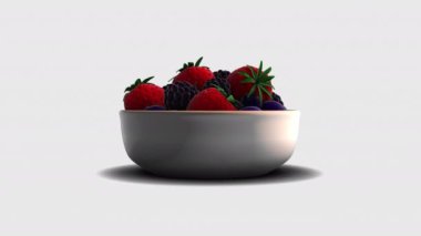 Beyaz arkaplanda 3d animasyon modeli