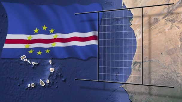 Staten Van Wereld Vlag Kaart Animatie — Stockvideo