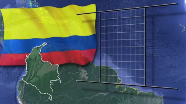 Estados Unidos América Bandeira Mundial Animação Mapas — Vídeo de Stock