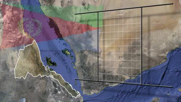 Stati Del Mondo Bandiera Mappa Animazione — Video Stock