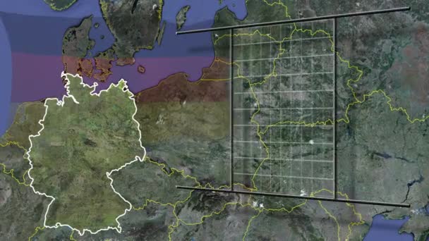 Flaga Stanów Zjednoczonych Animacja Map — Wideo stockowe