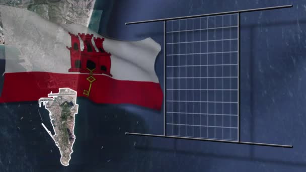 Drapeau Des États Monde Animation Cartographique — Video