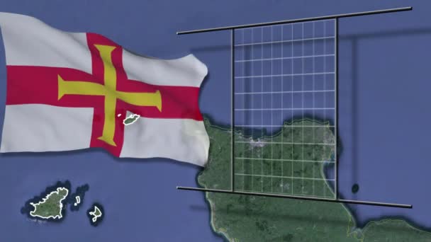 Drapeau Des États Monde Animation Cartographique — Video