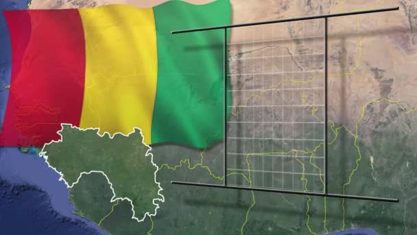 Estados Unidos América Bandeira Mundial Animação Mapas — Vídeo de Stock