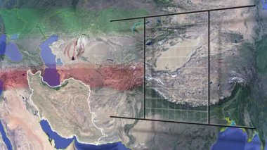 Dünya bayrağı ve harita animasyonu