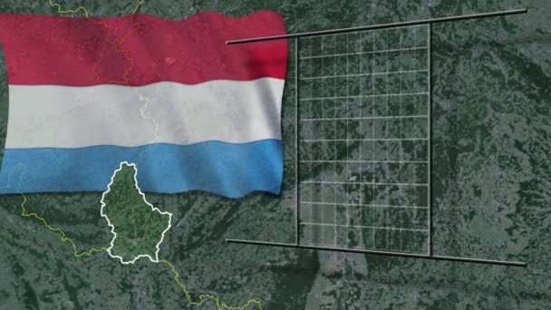 Staten Van Wereld Vlag Kaart Animatie — Stockvideo