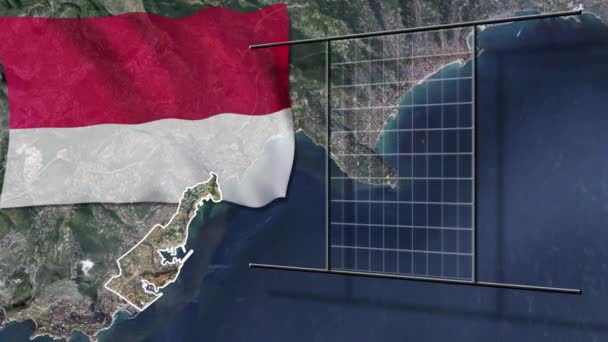 Staten Van Wereld Vlag Kaart Animatie — Stockvideo