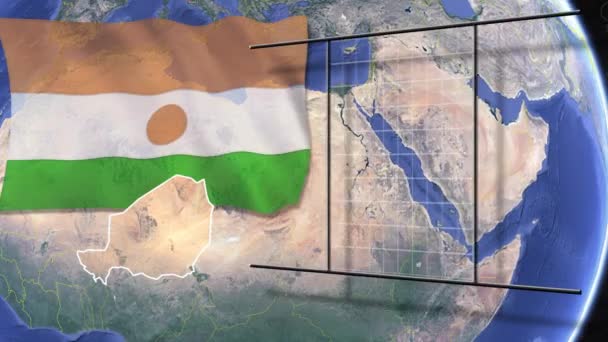 Estados Bandera Mundial Animación Mapas — Vídeo de stock