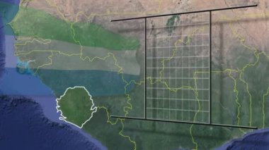Dünya bayrağı ve harita animasyonu