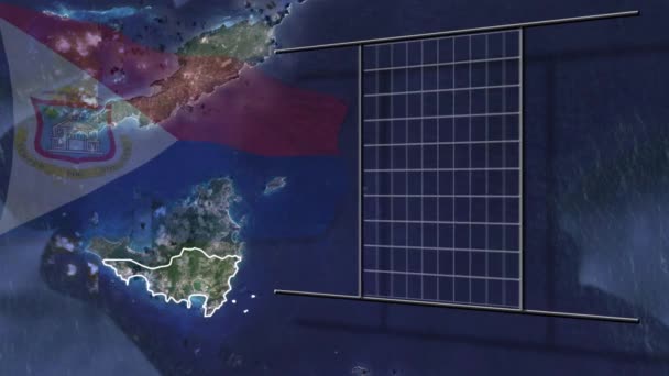 Stati Del Mondo Bandiera Mappa Animazione — Video Stock