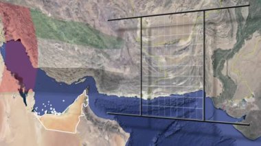 Dünya bayrağı ve harita animasyonu