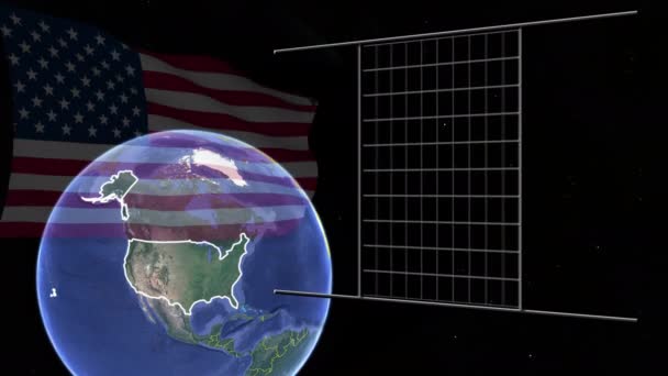 Estados Bandera Mundial Animación Mapas — Vídeo de stock