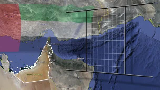 States World Flag Map Animation — Stock Video