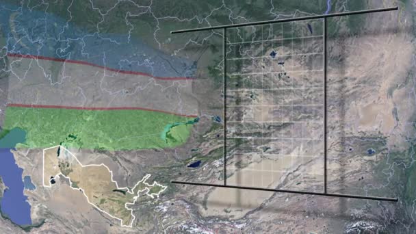 Estados Unidos América Bandeira Mundial Animação Mapas — Vídeo de Stock