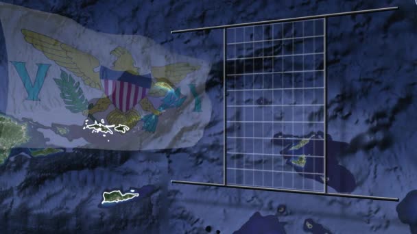 Estados Bandera Mundial Animación Mapas — Vídeos de Stock