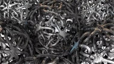 Siyah arkaplanda 3B model animasyonu