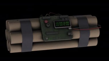 Bir saatli bombanın 3D animasyonu