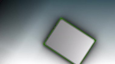 Gradyan arkaplanda 3B model animasyonu