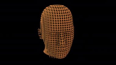 Siyah arkaplanda 3B model animasyonu