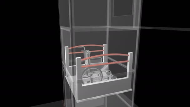 黑色背景的3D动画模型 — 图库视频影像