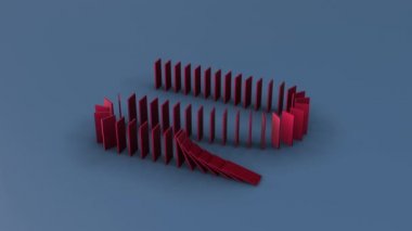 Domino kutuları birbirine çarpar.