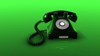 Yeşil arkaplanda 3B model animasyonu