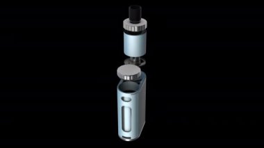 Siyah arkaplanda VAPE 3d görünümü