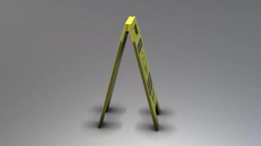 Beyaz arkaplanda 3B model animasyonu