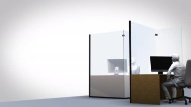 Beyaz arkaplanda 3 boyutlu grafik canlandırması