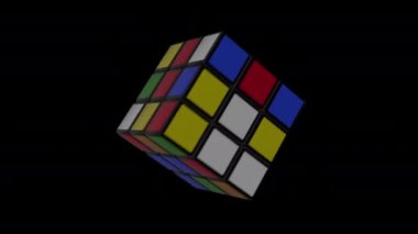rubik zar animasyonu 3d model animasyonu