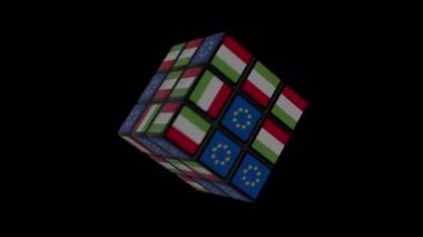 rubik zar animasyonu - zıtlık içinde devletler