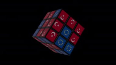 rubik zar animasyonu - zıtlık içinde devletler