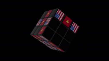 rubik zar animasyonu - zıtlık içinde devletler