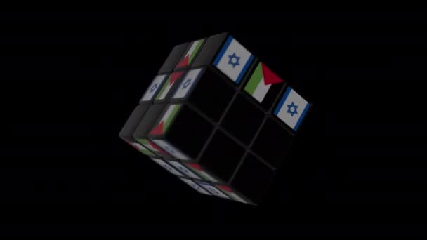 Animazione Con Dadi Rubik Stati Contrasto — Video Stock