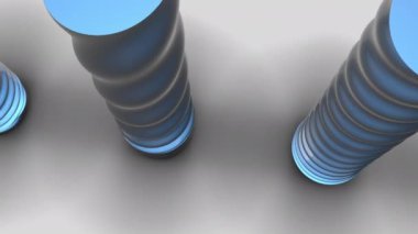 Gri Alandaki 3D Model Canlandırması