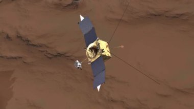 Arkaplanda 3D model animasyonu