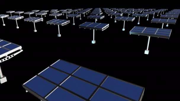 Rotating Solar Panel System — Stock Video