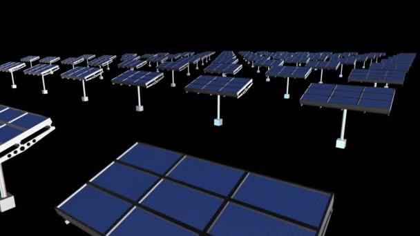 Rotating Solar Panel System — Stock Video