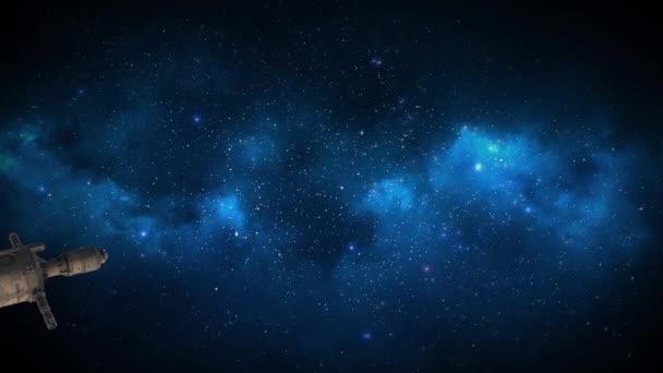 Modelo Animación Sobre Fondo Estrellas — Vídeos de Stock