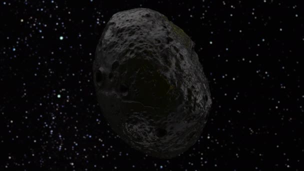 Vesmírný Asteroid Těžba Rekonstrukce — Stock video