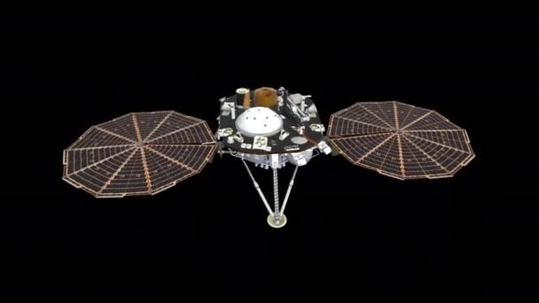 Animatie Van Marts Lander Insight Missie — Stockvideo