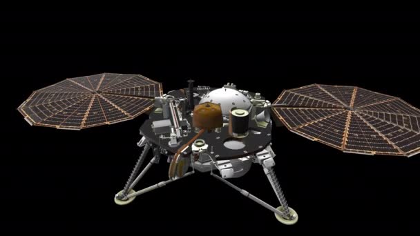 Animación Del Módulo Aterrizaje Marts Insight Mission — Vídeo de stock