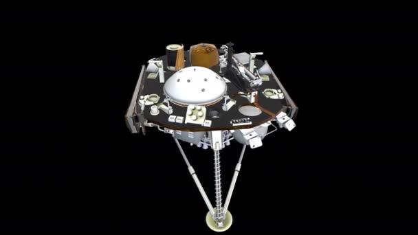 Анімація Марсохода Місії Insight — стокове відео