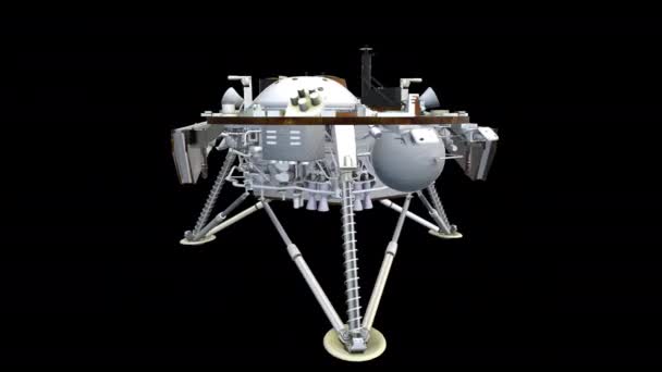 Animación Del Módulo Aterrizaje Marts Insight Mission — Vídeo de stock