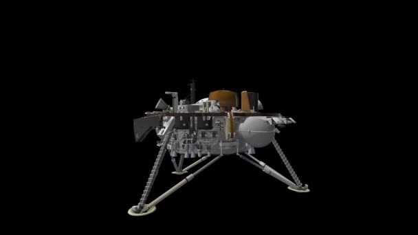 Анімація Марсохода Місії Insight — стокове відео