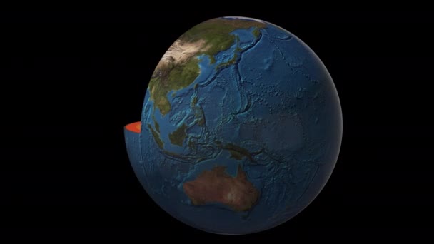 Interne Terrestrische Structuur Model — Stockvideo