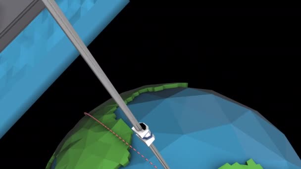 Kosmiczna Winda Jest Proponowanym Rodzajem Transportu Planety Kosmosu — Wideo stockowe