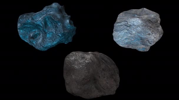 Animace Při Těžbě Asteroidů Model — Stock video